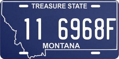 MT license plate 116968F