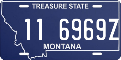 MT license plate 116969Z