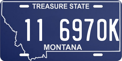 MT license plate 116970K