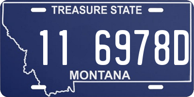 MT license plate 116978D