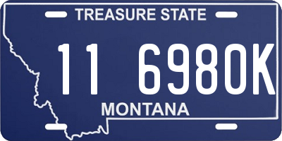 MT license plate 116980K