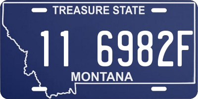 MT license plate 116982F