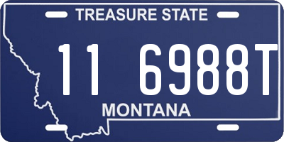 MT license plate 116988T