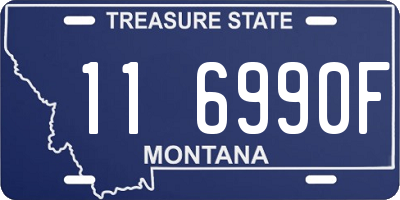 MT license plate 116990F