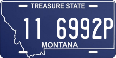 MT license plate 116992P