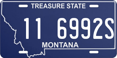 MT license plate 116992S