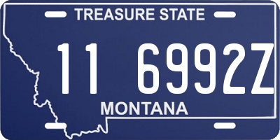 MT license plate 116992Z