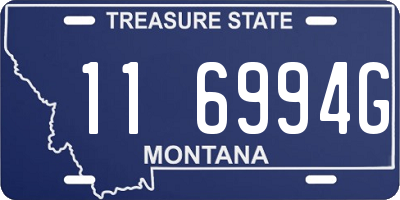 MT license plate 116994G