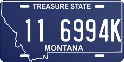 MT license plate 116994K