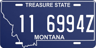 MT license plate 116994Z