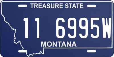 MT license plate 116995W