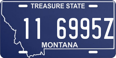 MT license plate 116995Z