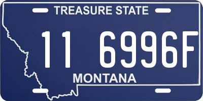 MT license plate 116996F