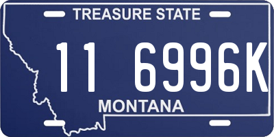 MT license plate 116996K