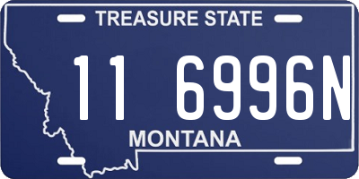 MT license plate 116996N