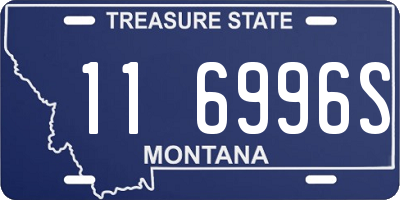 MT license plate 116996S