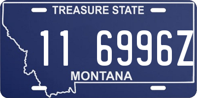 MT license plate 116996Z