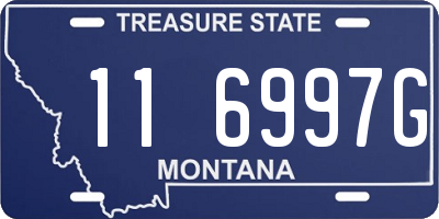 MT license plate 116997G