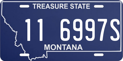 MT license plate 116997S