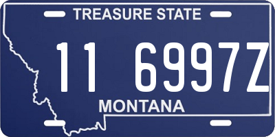 MT license plate 116997Z