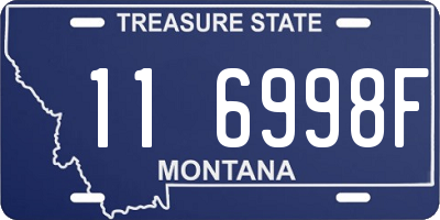 MT license plate 116998F