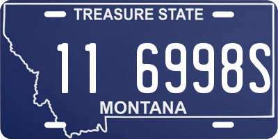 MT license plate 116998S