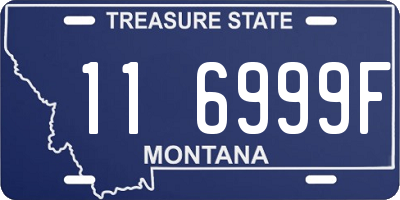 MT license plate 116999F