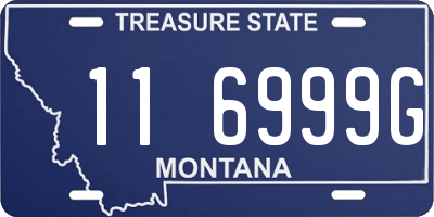 MT license plate 116999G