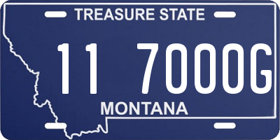 MT license plate 117000G