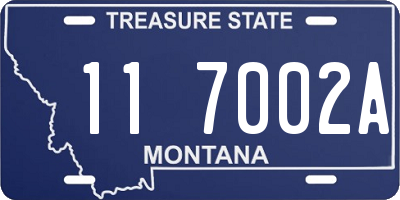 MT license plate 117002A