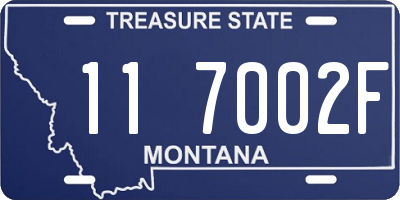 MT license plate 117002F