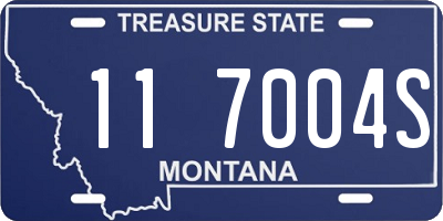 MT license plate 117004S