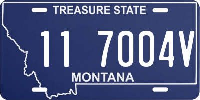 MT license plate 117004V