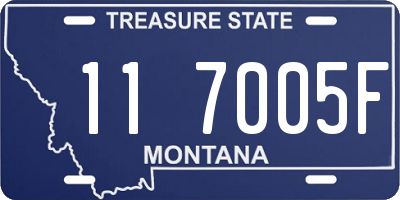 MT license plate 117005F