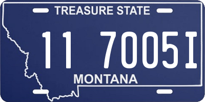 MT license plate 117005I