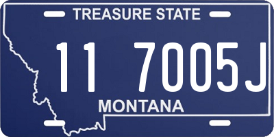 MT license plate 117005J