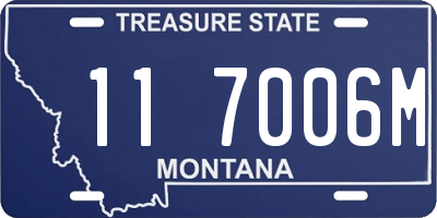 MT license plate 117006M
