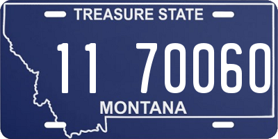 MT license plate 117006O