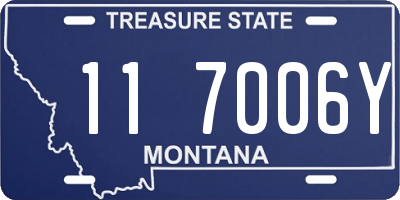 MT license plate 117006Y