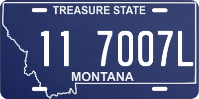 MT license plate 117007L