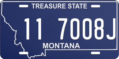 MT license plate 117008J