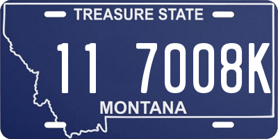 MT license plate 117008K