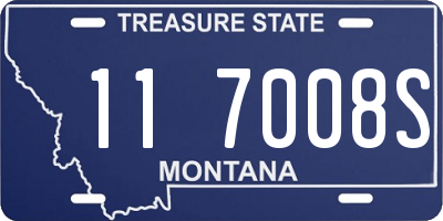 MT license plate 117008S