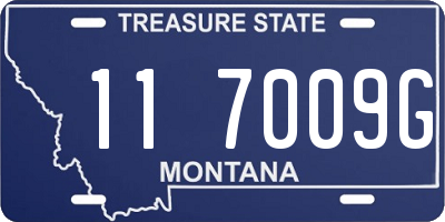 MT license plate 117009G