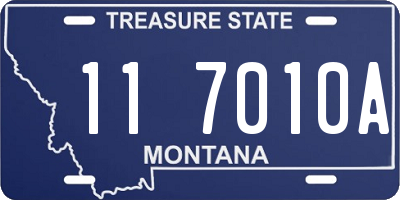 MT license plate 117010A