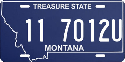 MT license plate 117012U