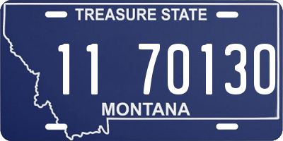 MT license plate 117013O