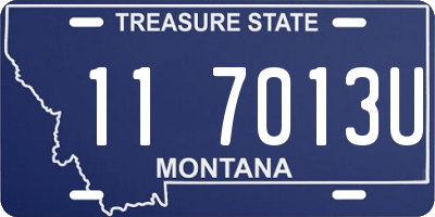 MT license plate 117013U