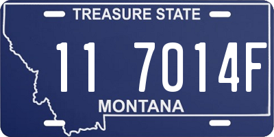MT license plate 117014F
