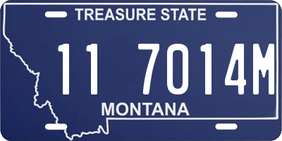 MT license plate 117014M